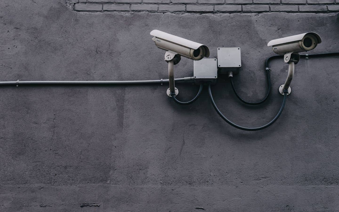 privacy policy security cameras grey wall